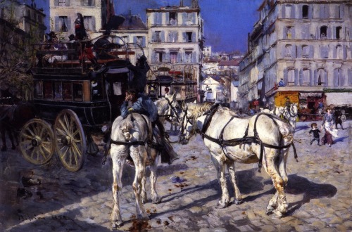 Giovanni Boldini: Omnibus in the Place Pigalle, 1882.