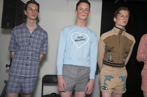 Backstage at London Collections Men - Topman Design SS17