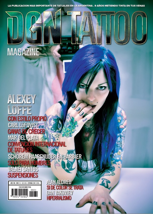 psychotic-riaeaction:  new cover for DGN TATTOO Magazine  PH: simone Angarano 