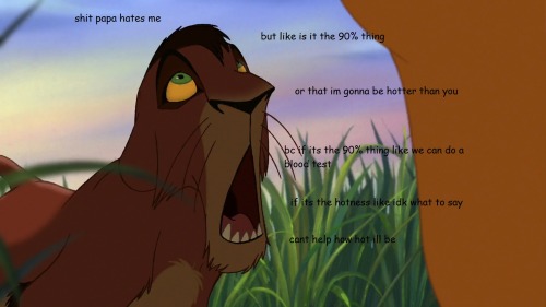 averlac:  tinyfieryexplosion:  i think about kovu in my spare time and shouldnt be allowed to touch 