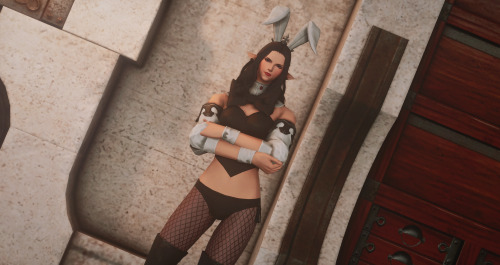 xenoglossy:She’s threatening to kill me for putting her into a bunny suit :) 