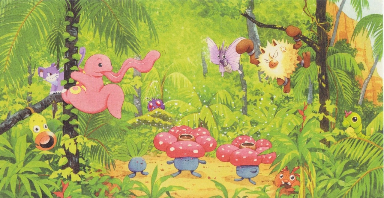 poke-mo-mo:  Pokemon southern islands (TCG) post card artwork, 2001 