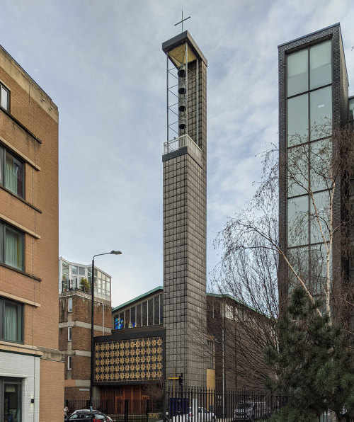 lukasnovo: St Boniface German Church, Whitechapel, 1960. What a wonderful building. Designed by Dona