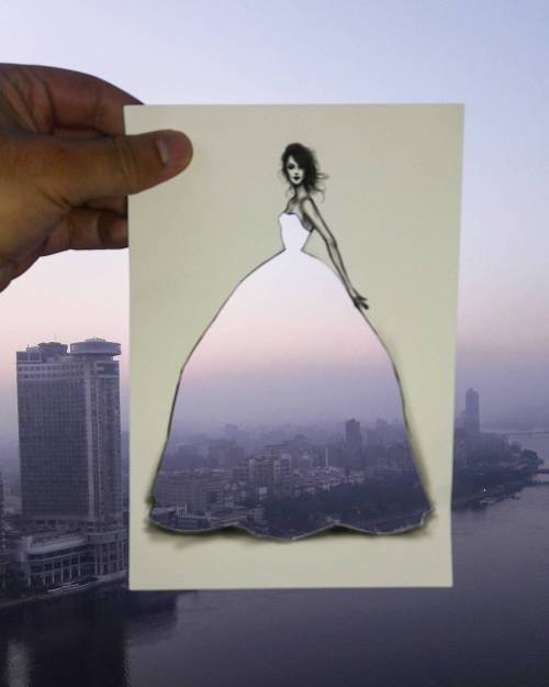 archatlas:  shamekh شامخ  Art, architecture and fashion collide in the best possible way in the the work by shamekh شامخ, an architect and fashion illustrator that has found an ingenious way to combine both of his passions. Updated 16.01.13 