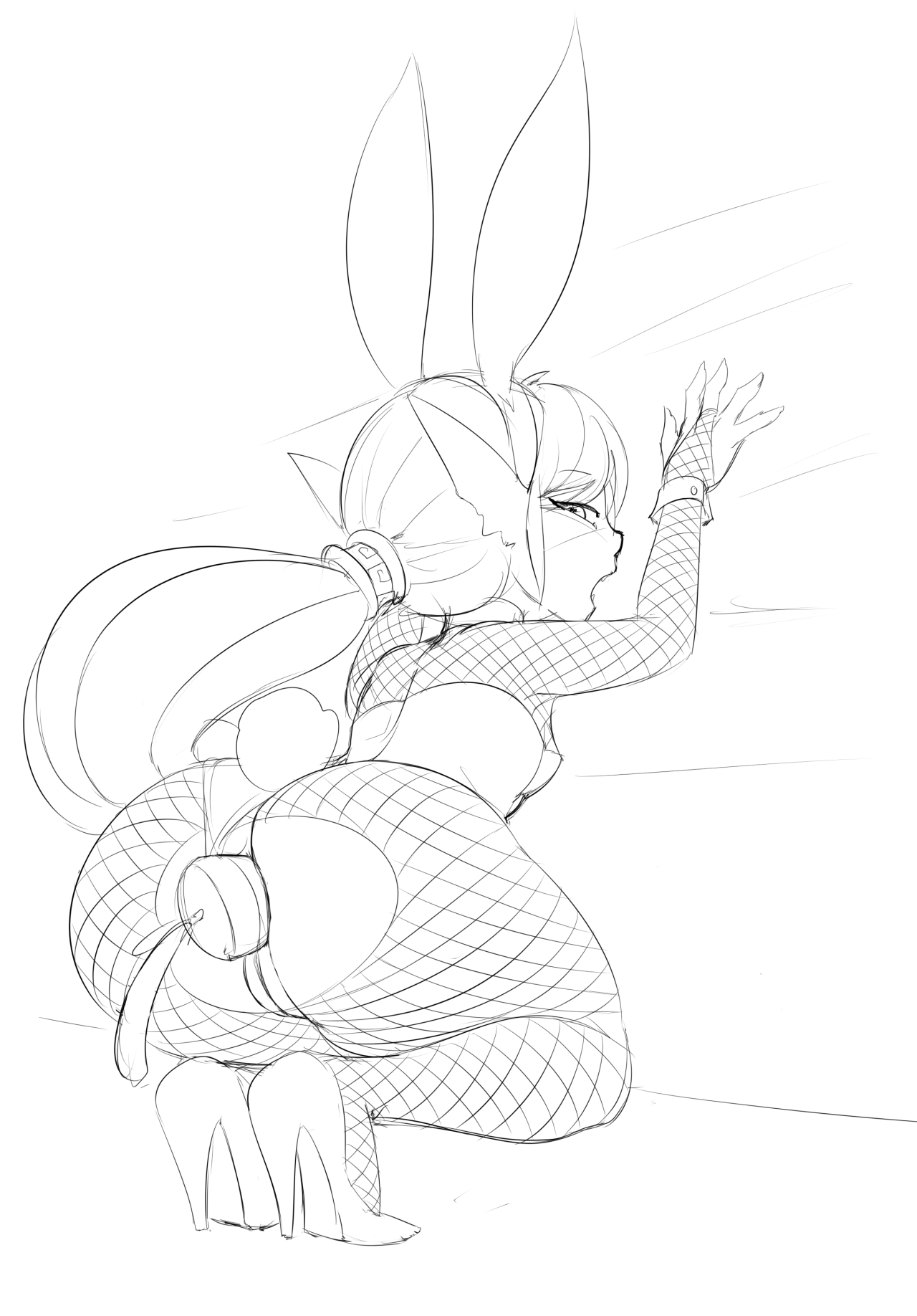soubriquetrouge:  whackyscissors:  Midna in a bunny outfit!  bunny butts are sweet