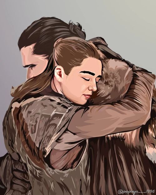 Arya Stark And Jon Snow By Popeye___1996