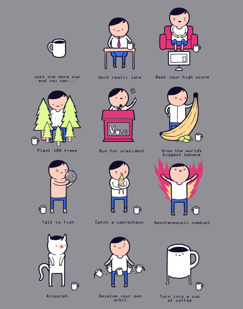 eatsleepdraw:  Just One More Cup  Yes!