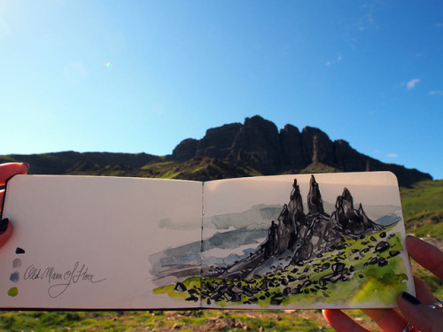 Roadtrip in SCOTLAND - Travel sketches :1. Neist Point - Stunning cliffs and lighthouse at the most