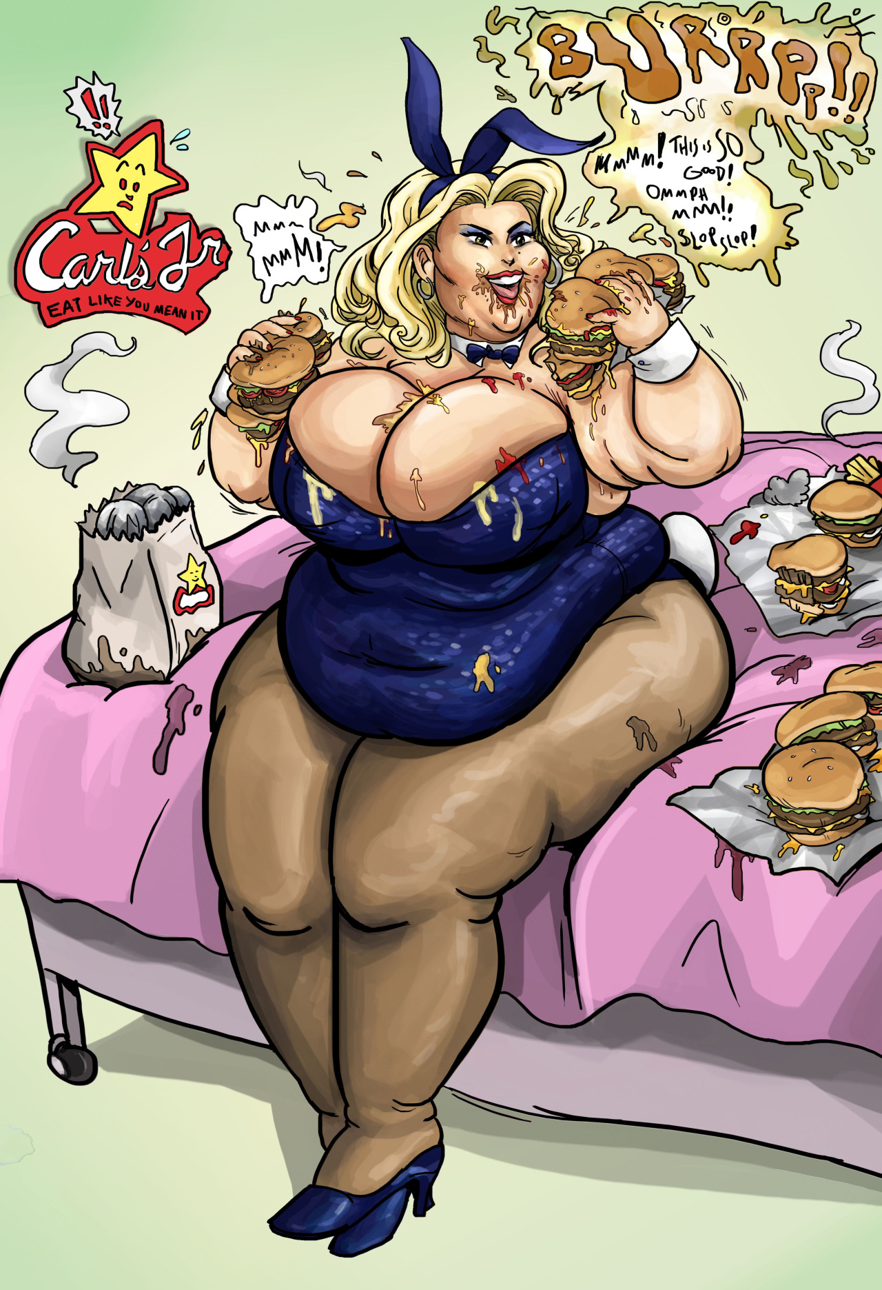 fatline:  Anna Nicole Smith’s Thicc Burger Ad a commission of one of Anna Nicole