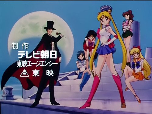 louchan:  The fact that in the second opening Mamoru gets to go from standing in the front line with Sailor Moon to being shoved as far back into the background as possible to make room for the lesbians will never not be hilarious and beautiful. 