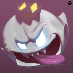 pac23art:  Daily drawing number 5! #kingboo #ghost #supermario #nintendo #crown #art #illustration #drawing #ddf 
