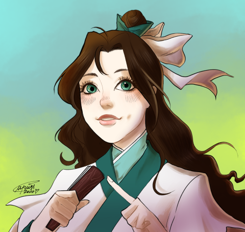 My first tgcf fanart and it’s my baby The Lady Wind Master!
