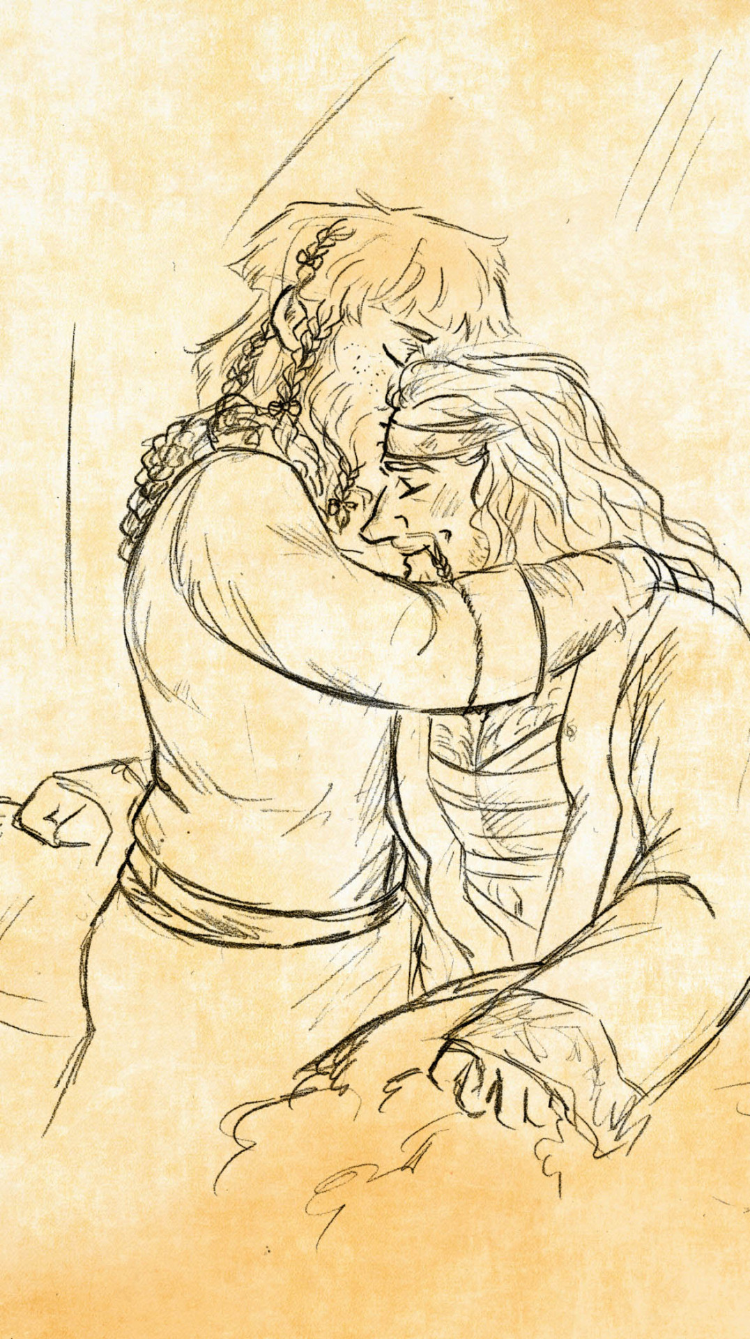 asparklethatisblue:  Kisses after the battle, since Fíli really deserves at least