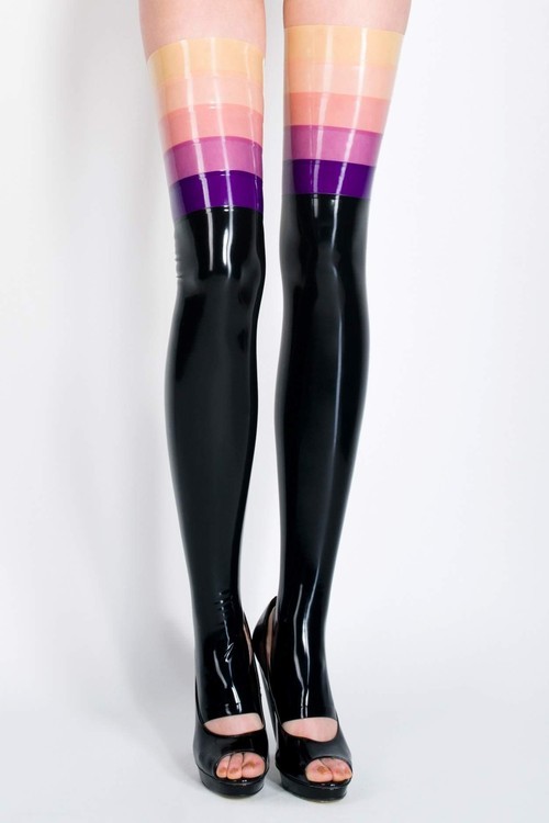 latex-stockings:  Latex Stockings Other latex blogs: Latex Catsuits, Corsets, & Hoods Latex Glove Fetish 
