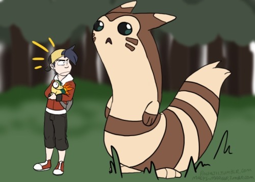 elitefourfairytype:Did anyone else notice that furret’s height, not length, is 5’11  By marcys-mareep Art by rochejii