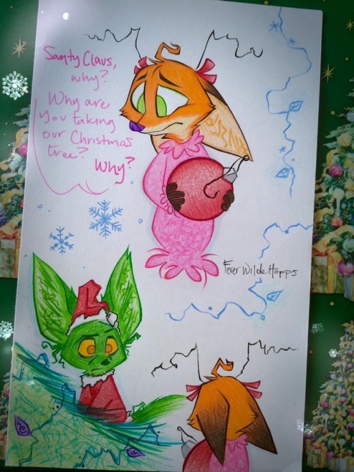 ragingwerewolfdude: feverwildehopps: How The Fennec Stole Christmas! Finnick needed to star in an Au