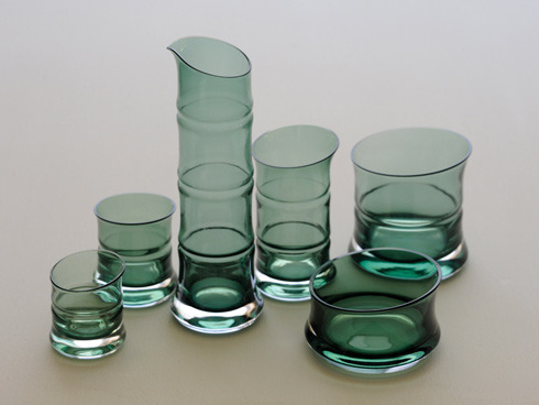 Beautiful glassware from Hirota Glass Shop shaped in the form of bamboo. ❥cutesign