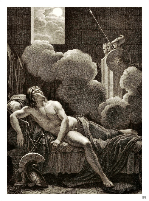 hadrian6:The Dreams of Aeneas. 1829. illustration from Virgil’s Aeneid. Anne Louis Girodet de Roussy