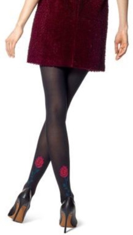 Hue Rose Tattoo Tights - http://shopstyle.it/l/su6k Sheer control top tights with delicate detailing