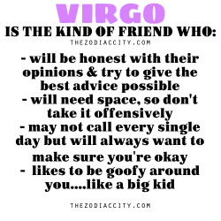 zodiaccity:  Zodiac Files: Virgo is the kind of friend who….