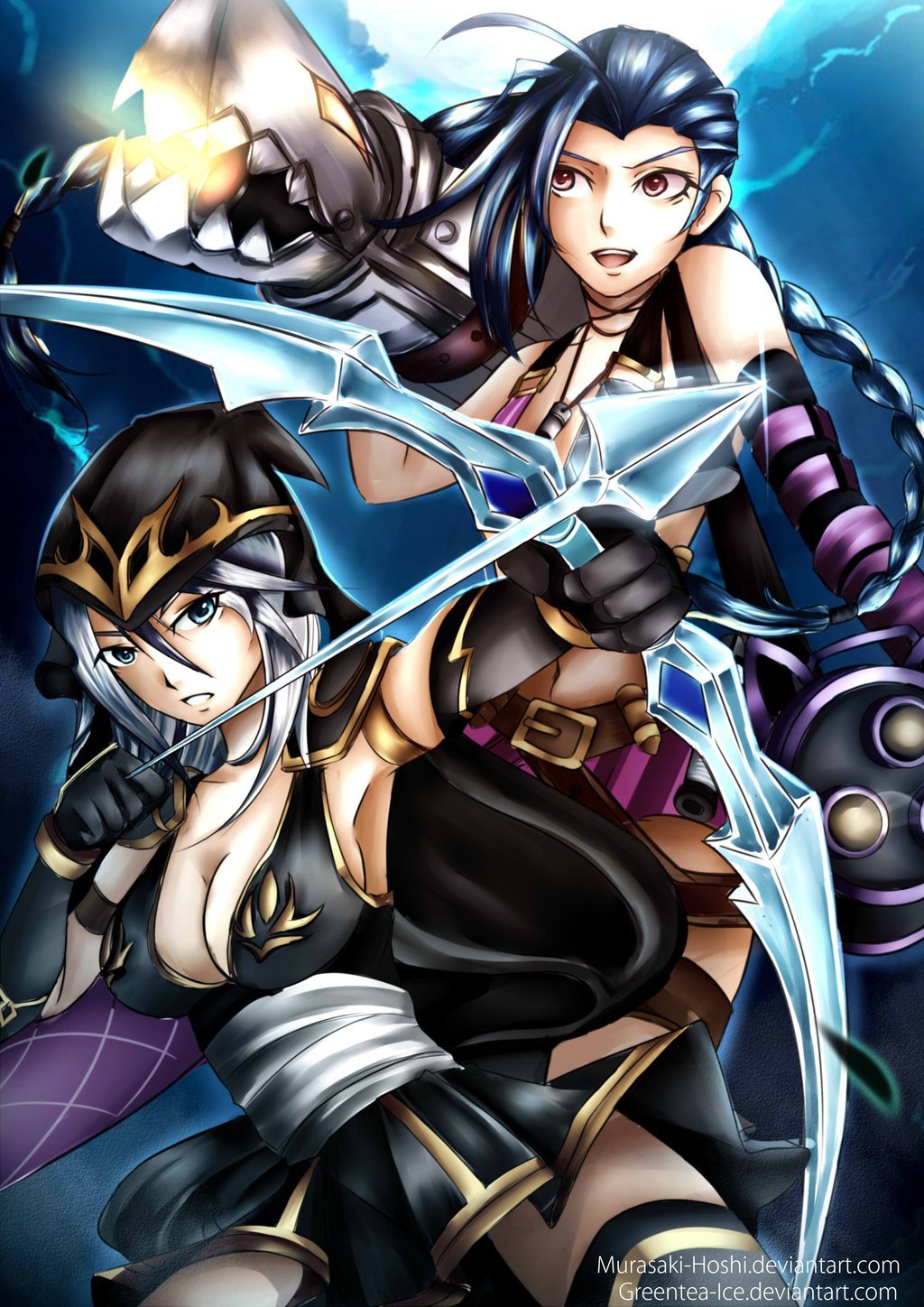 league-of-legends-sexy-girls:  Collab - LoL Jinx and Ashe by GreenTea-Ice 