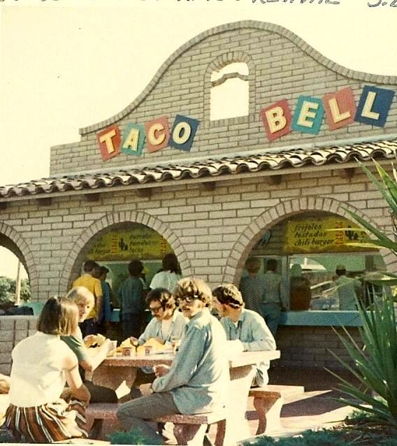 tyleroakley:  witstream:   Creedence Clearwater Revival dining at Taco Bell in 1969