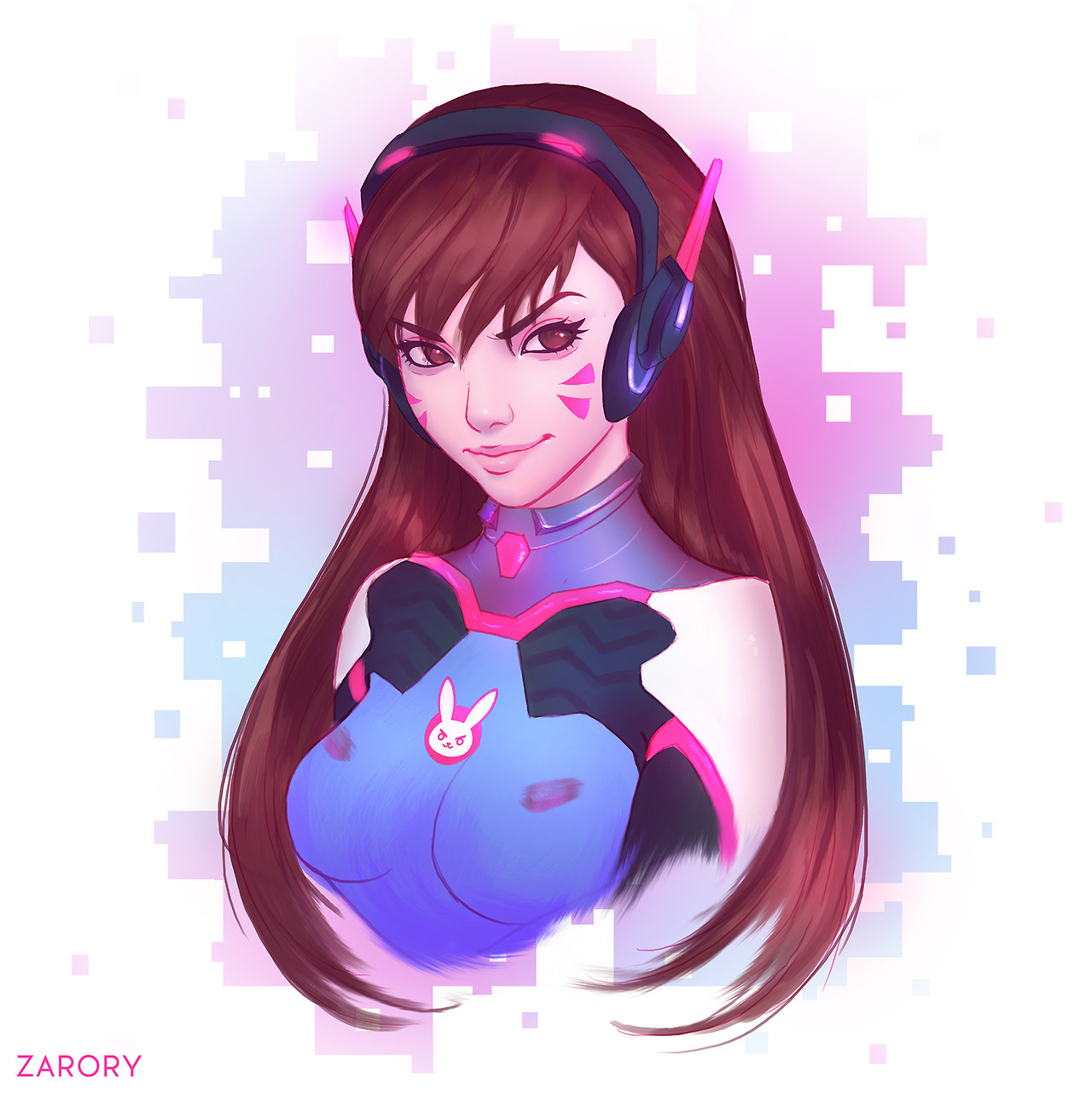 zarory:Just a quick sketch of D.VA to experiment with colors. Really wanna do an