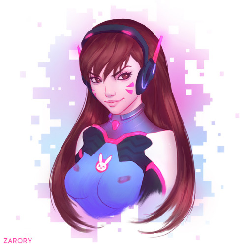 Porn Pics zarory:Just a quick sketch of D.VA to experiment