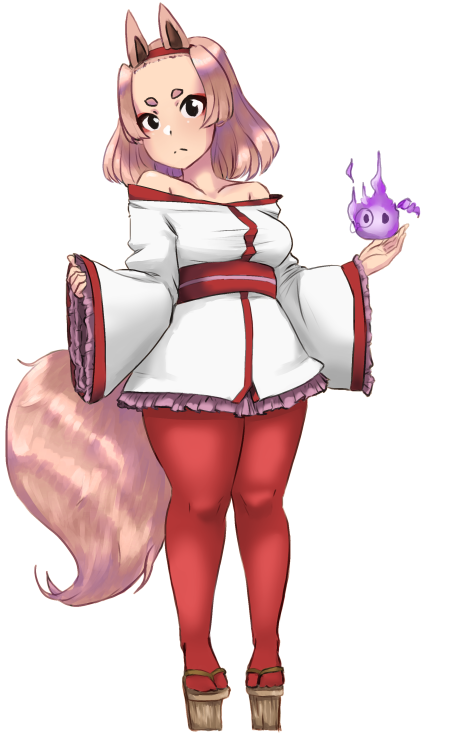 Meet FoiFoi! FoiFoi is the Foxfire Witch, who was held up in the Dimensional Clock Tower while visit