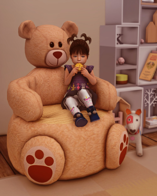 katverse: Teddy Bear Chair poses for Toddlers The Sims 4 poses 5 poses for toddlers in game + all in