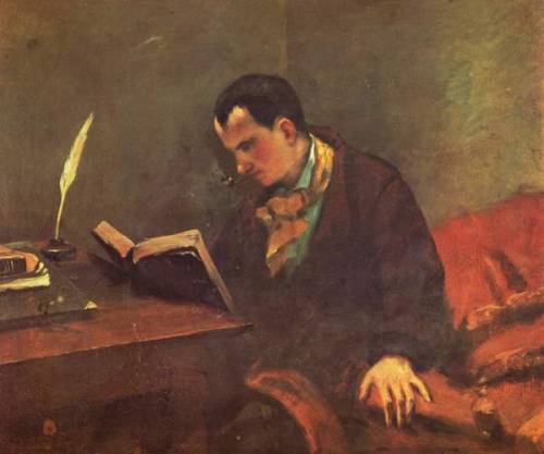 Portrait of Charles Baudelaire, 1849, Gustave CourbetMedium: oil,canvas