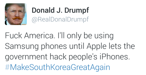 liberalsarecool:Between boycotting Apple, building walls on other people’s tab, and using trade defi