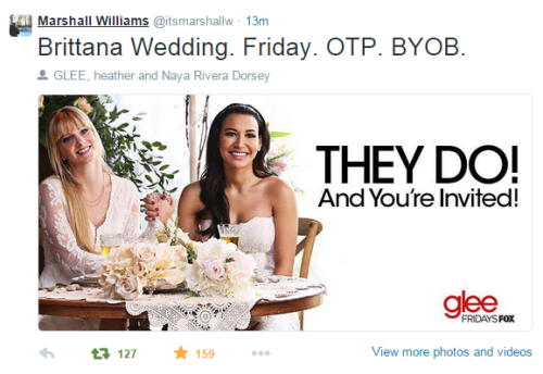 g0dblessthefandom:That awkward moment when most of the cast’s OTP is Brittana…. Yo