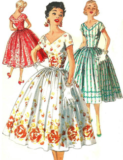 vintagefashionandbeauty:Image from a 1950s