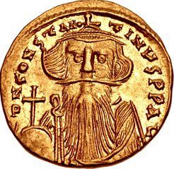 peashooter85:Gold solidus of Emperor Constans II (642-648 AD)His coin depiction is one of my favorit