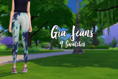 theweebsimmer: Gia Jeans A pair of artsy skinny jeans for your sims! Some info: BGC 9 Swatches For f