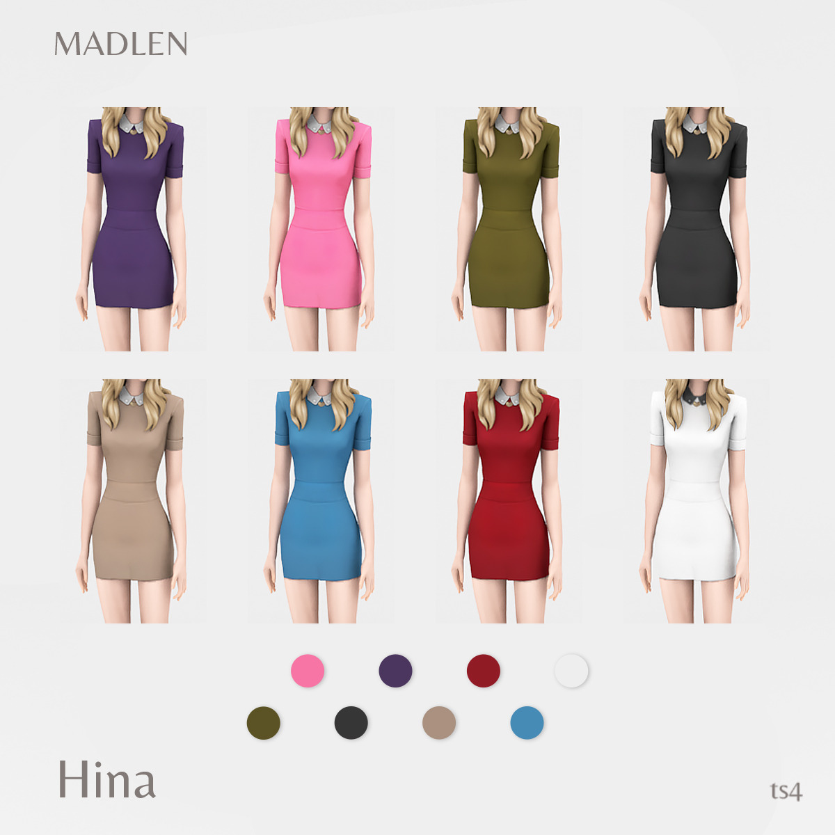 Madlen Hina Outfit Cute Little Collar Dress And A Pair
