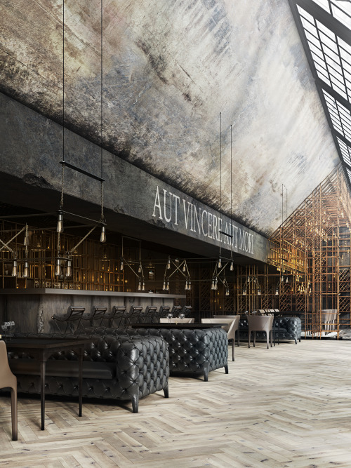 j13ue:  steampunktendencies:    Restaurant “Aut vincere aut mori”    Ugh, I love everything about this. 