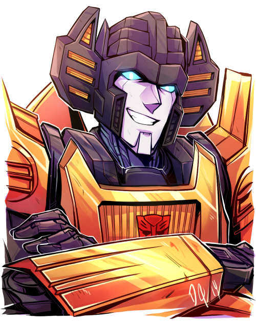 dataglitch:Doodle-for-drabble trade with shokkuwebu, who wanted Sunstreaker!I’ve never drawn the guy