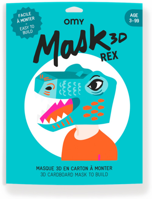 This Rex 3D Mask by OMY in France is such a cool gift. I love the retro feel of a colorfully illustr