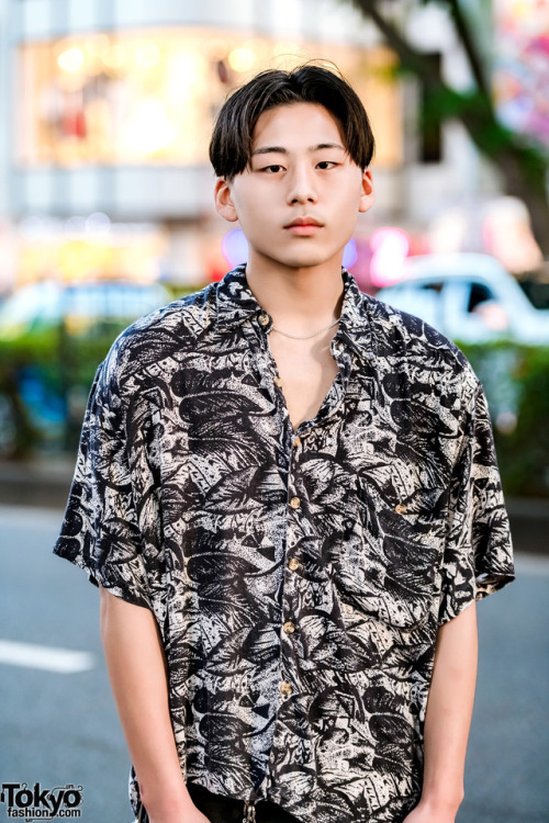 tokyo-fashion:  Japanese teens Rion, Shunki, Towy, and Beni on the street in Harajuku wearing vintage fashion along with items from Undercover, BlackMeans, John Lawrence Sullivan, Gogosing, Chrome Hearts, Sprout 2nd, and Bubbles Harajuku. Full Looks