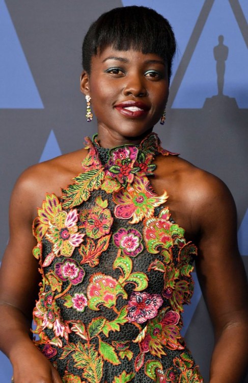 marvelwomensource:LUPITA NYONG’Oattends the Academy Of Motion Picture Arts And Sciences’