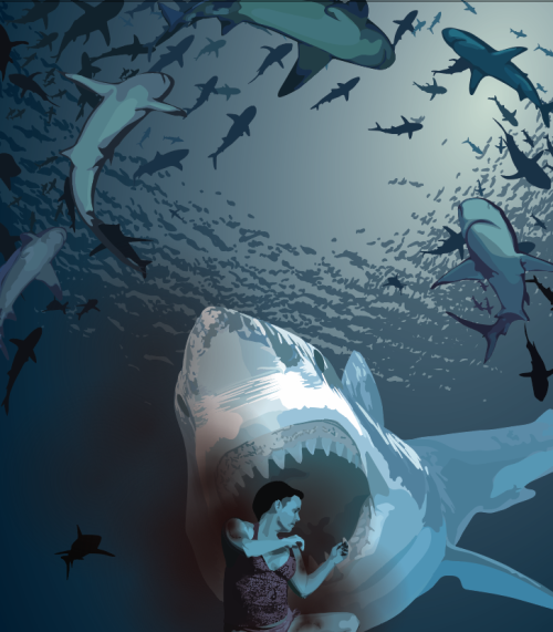 Further progress on the sharks. This is going to take forever.