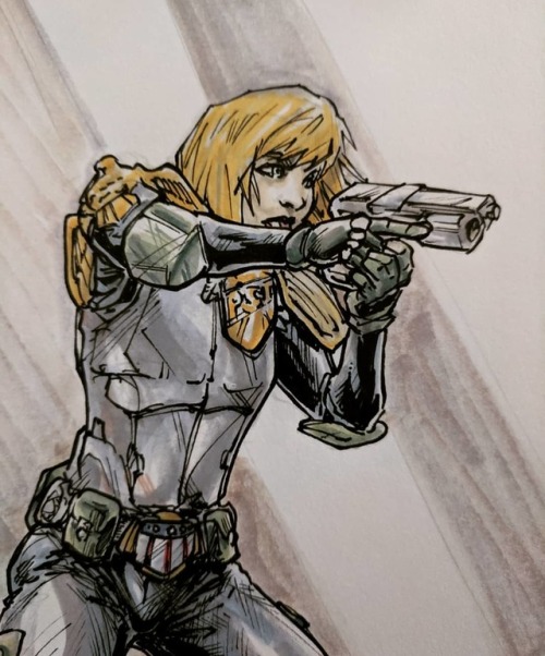 #judge #anderson #psi #2000ad #comics #ink #copic #colors #illustration #drawing #center #axis #relo