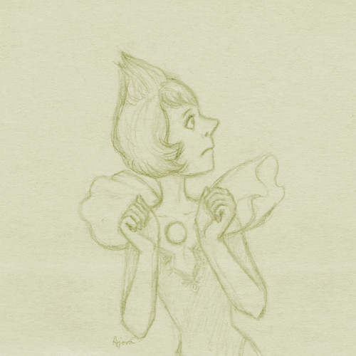 ajoraverse: Lack of inspiration continues, so here’s another screenshot redraw attempt. 3x3″ post-it note doodle. 