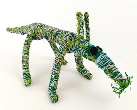 newguineatribalart:Dog sculptures by aboriginal artists from Tjanpi Desert Weavers. Great project fo