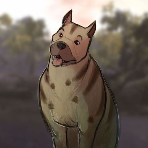 allenvooreef:Day 728 - Barkspawn! I want to get better at drawing mabari so bad.