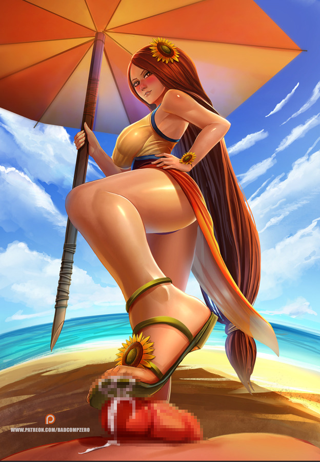 badcompznsfw:  Pool Party Leona 2017    This is commission work but I add BG and