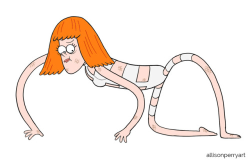 Some more Leeloo action poses from my Fifth Element TV animation project.