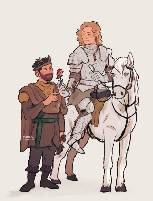 cersell:GoT commission #12 Renly Baratheon and Loras Tyrell for the lovely @doranmartell  || I am in